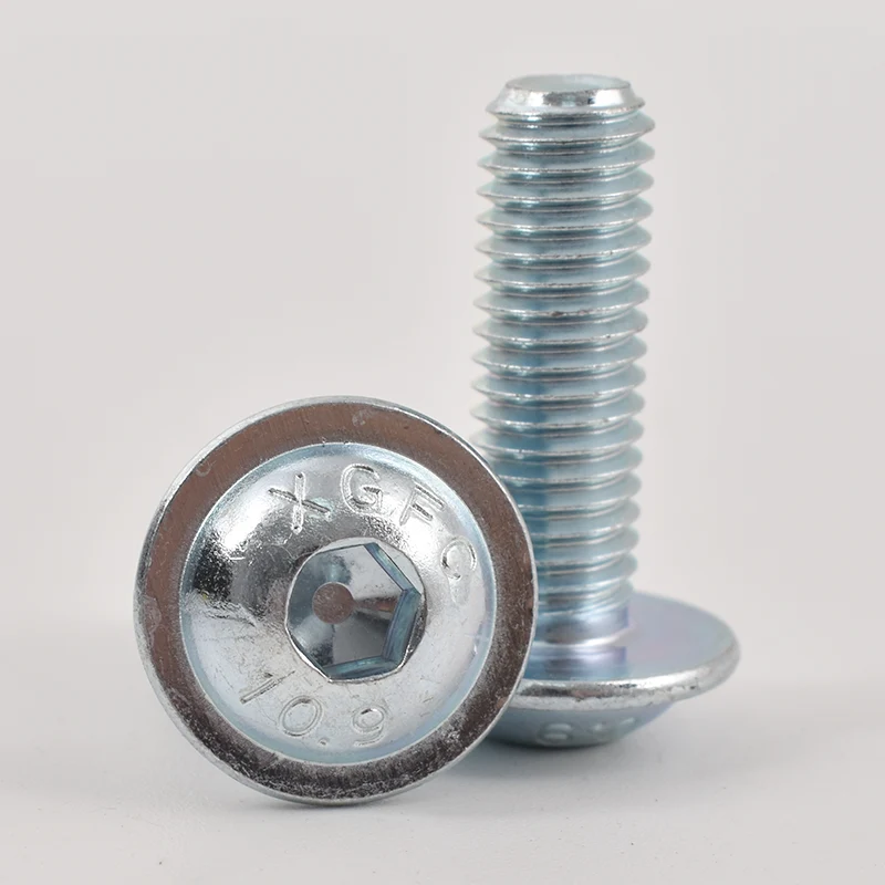 Γαλβανισμένες βίδες κεφαλής κουμπιού Hex Socket με κολάρο